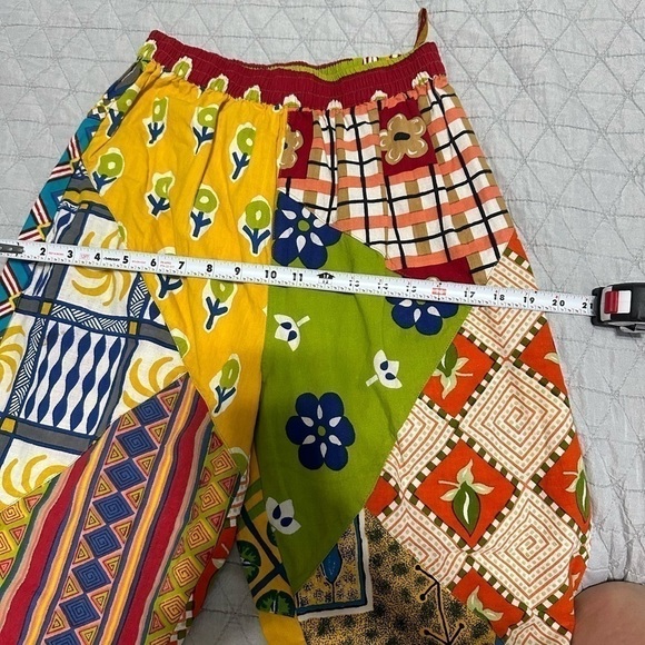 Sacred Threads Colorful Patchwork Ankle Pants - Picture 7 of 7